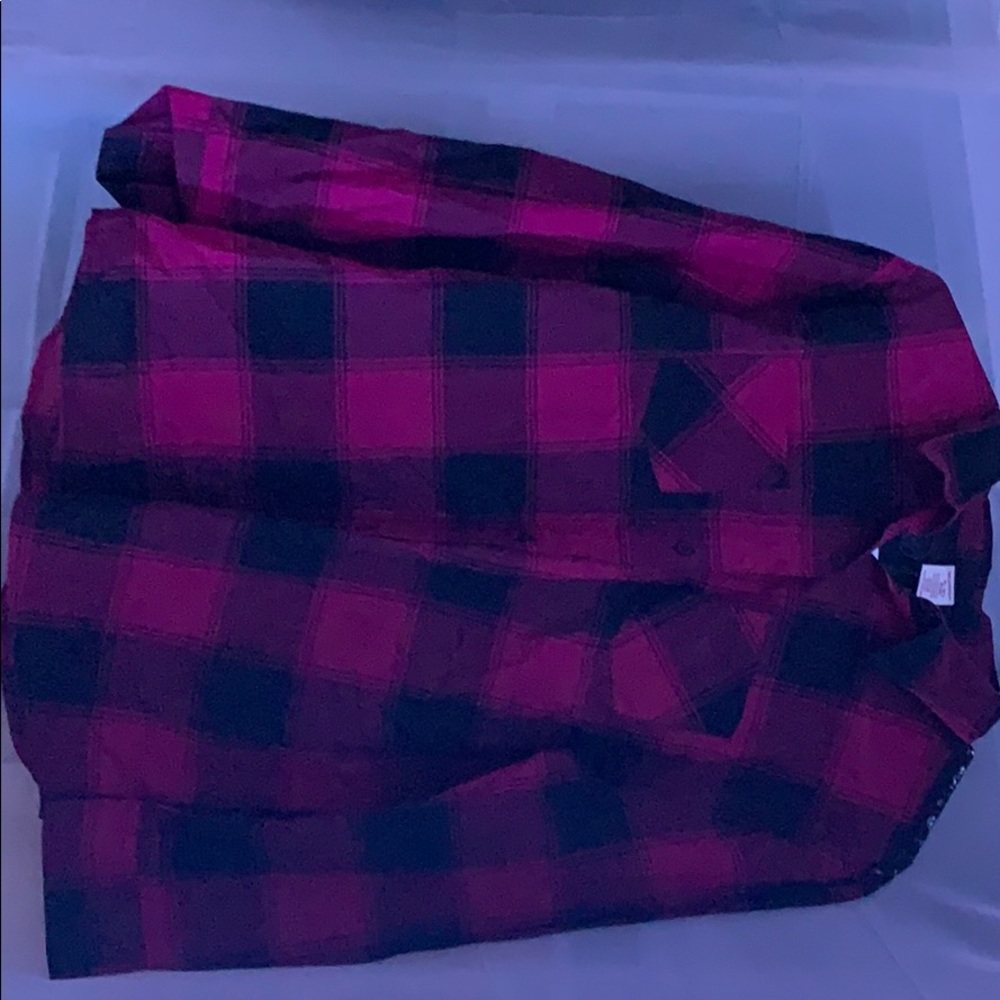 a red and black flannel